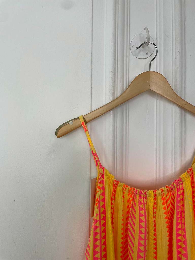 Aztec Peplum Hem Dress - Yellow Mix - Image 4