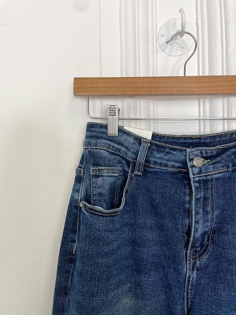 Barrel Leg Jeans - Mid Blue - Image 4