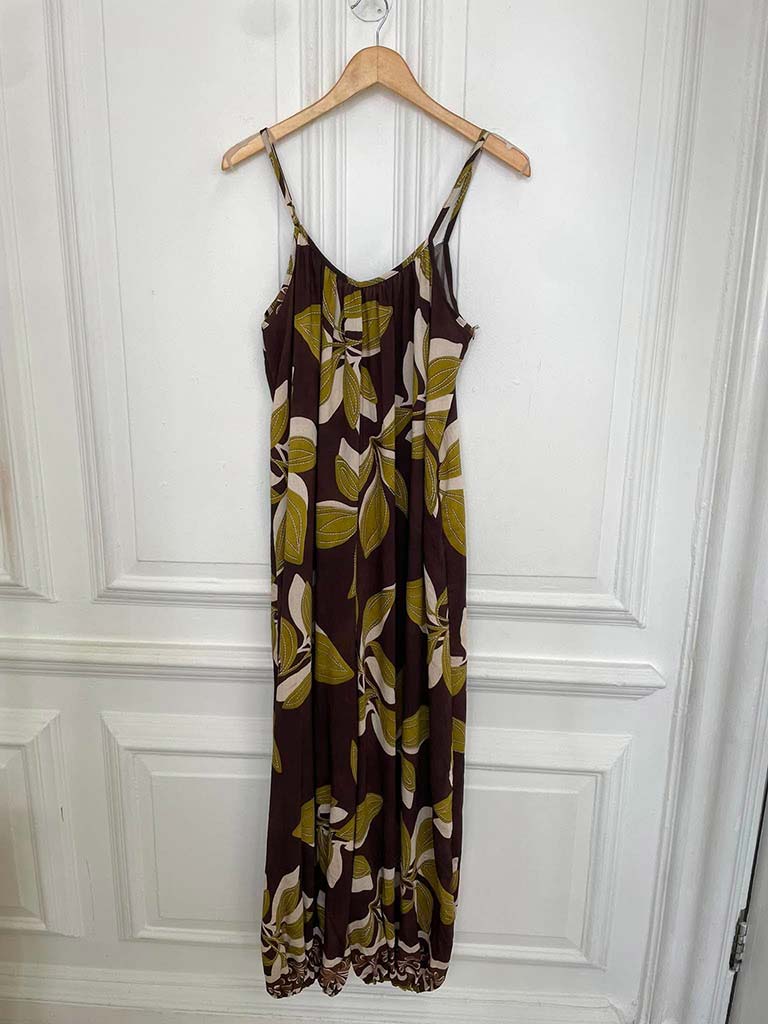 Botanical Escape Jumpsuit - Chocolate - Image 2