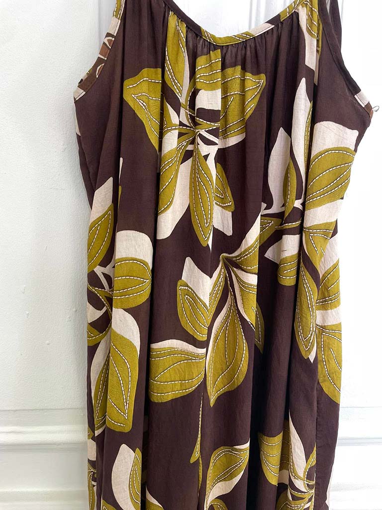 Botanical Escape Jumpsuit - Chocolate - Image 3
