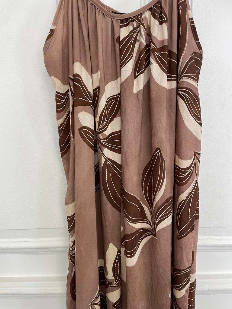 Botanical Escape Jumpsuit - Mocha - Image 4