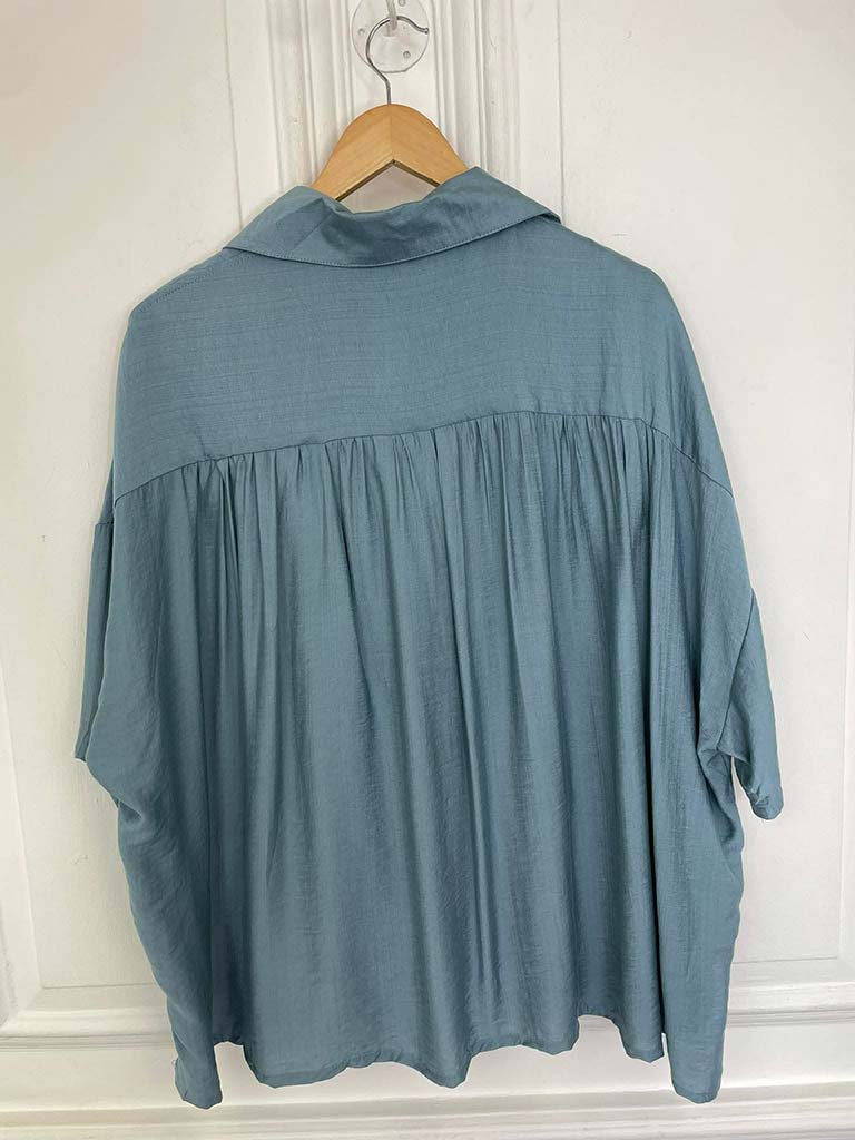 Boxy Pocket Shirt - Airforce Blue - Image 6