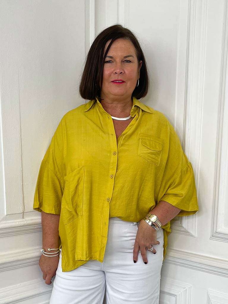 Boxy Pocket Shirt - Citrus - Image 3