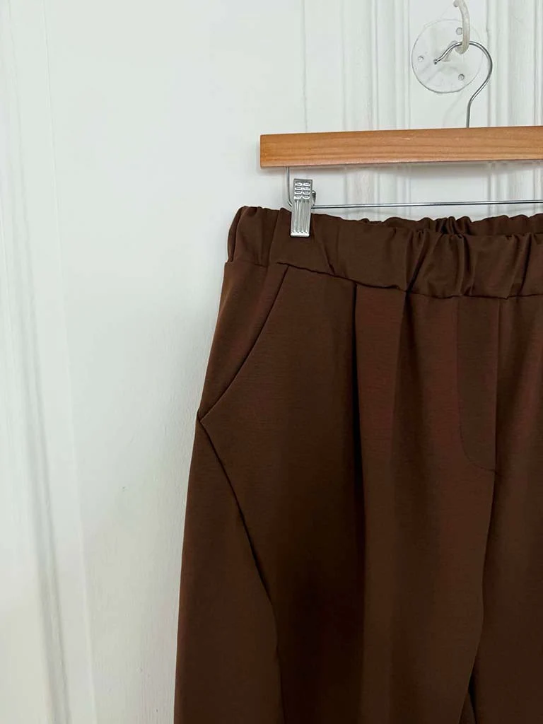 Cocoon Scuba Trousers - Pecan - Image 3