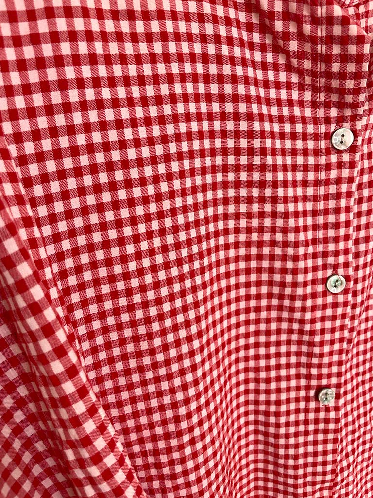 Cottage Check Shirt - Cherry - Image 5