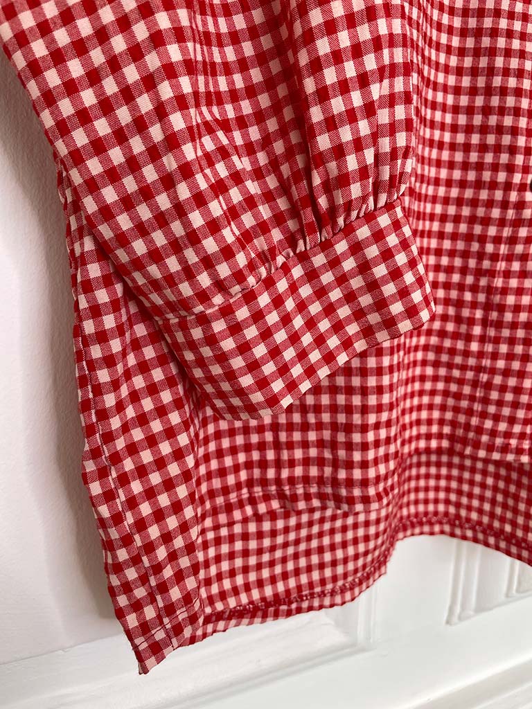 Cottage Check Shirt - Cherry - Image 6