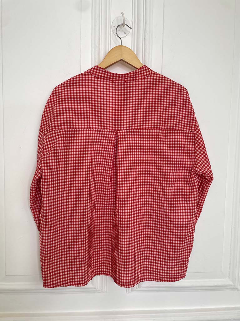 Cottage Check Shirt - Cherry - Image 7