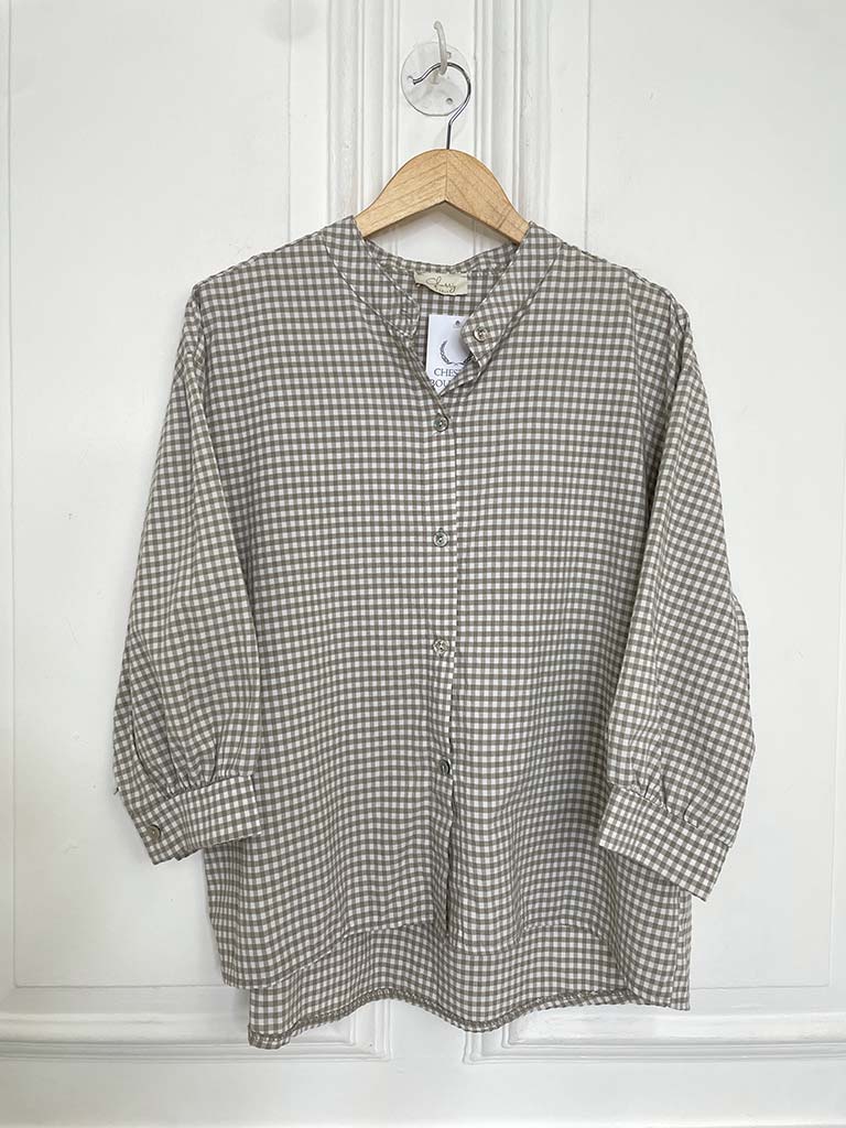 Cottage Check Shirt - Latte - Image 4