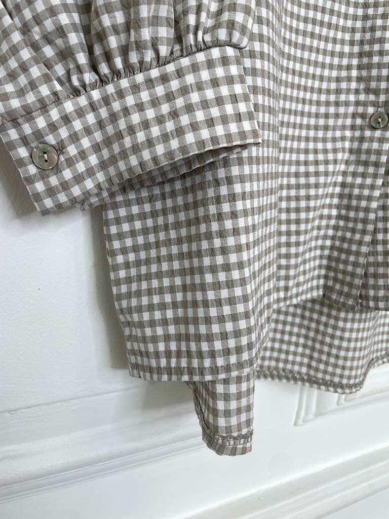 Cottage Check Shirt - Latte - Image 6