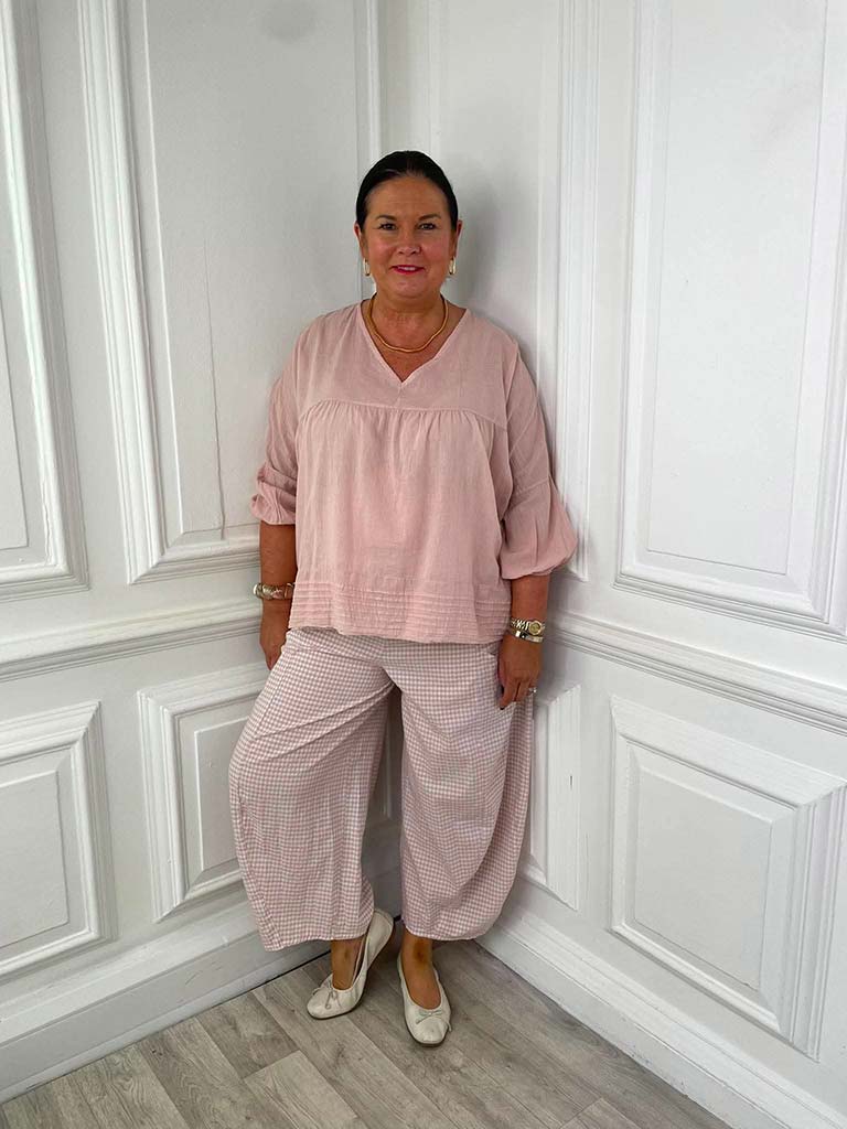 Cotton Smock Top - Blush - Image 2