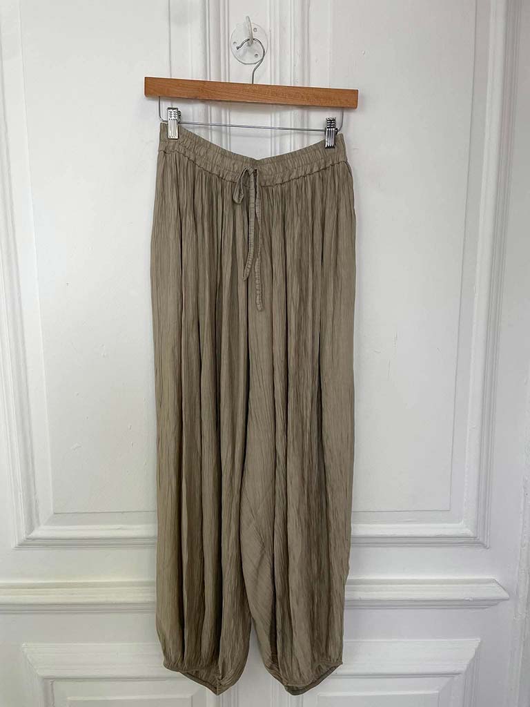 Crepe Balloon Pants - Latte - Image 3