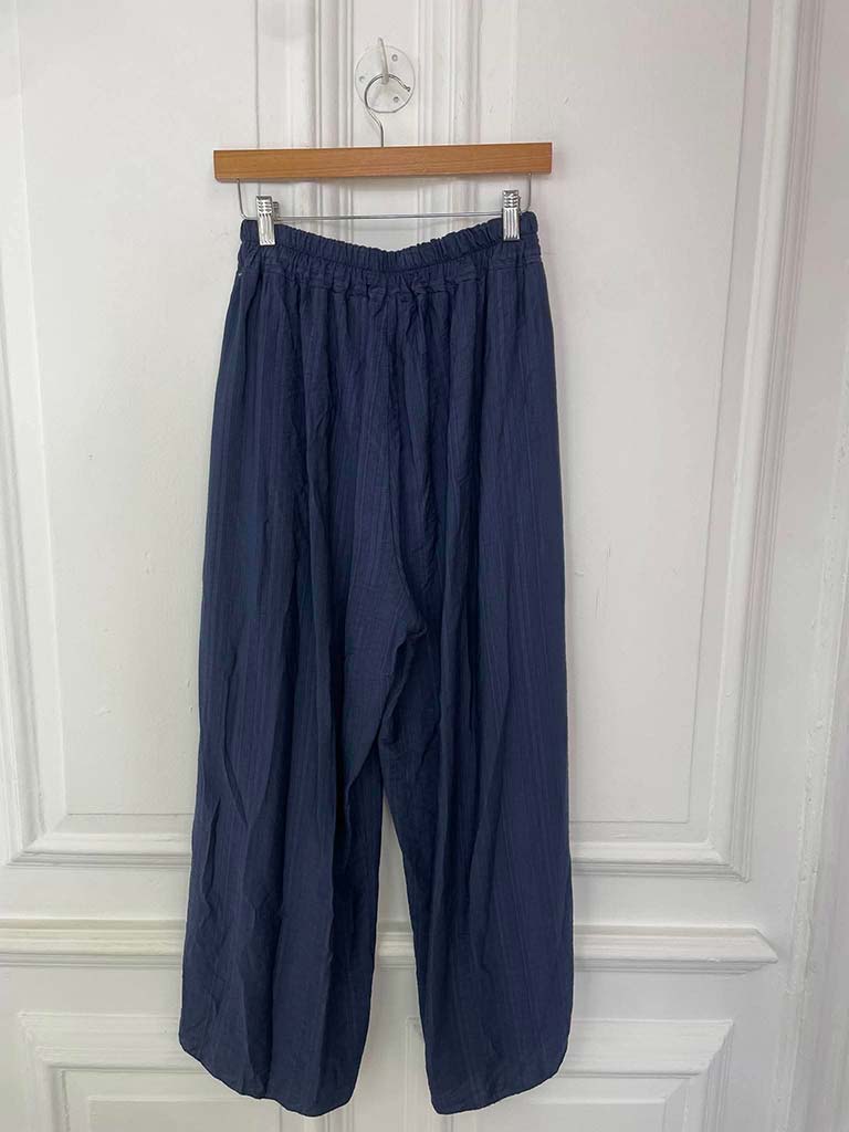 Crepe Balloon Pants - Navy - Image 4
