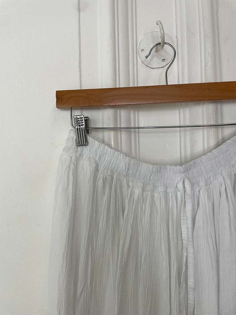 Crepe Balloon Pants - White - Image 3