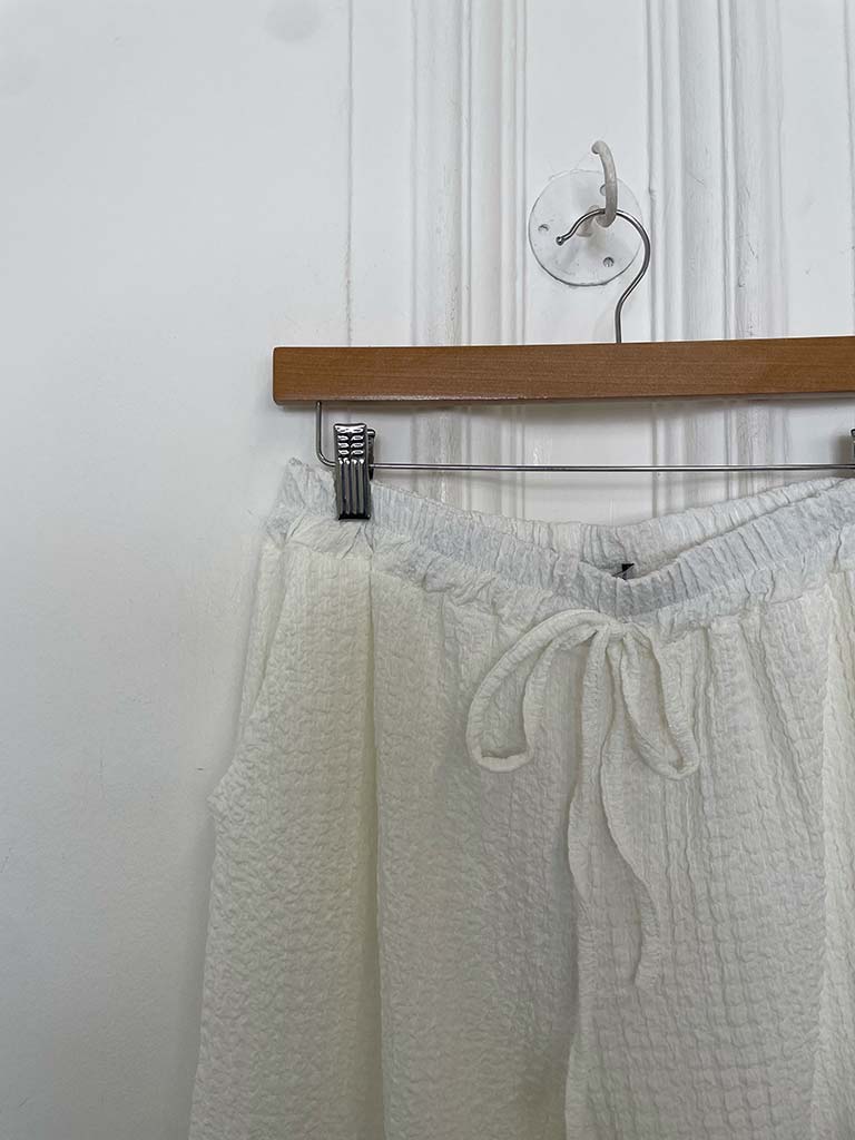 Crinkle Waistcoat & Palazzo Co-ord - Warm White - Image 7