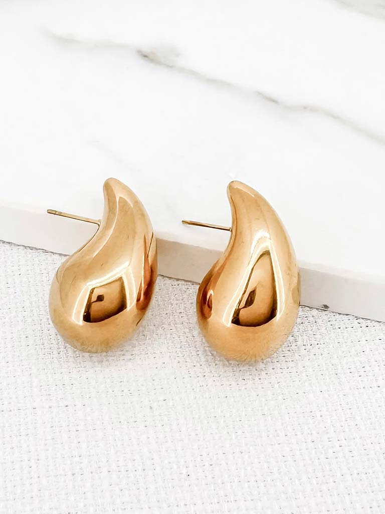 Envy Large Teardrop Earrings - Gold - Image 3
