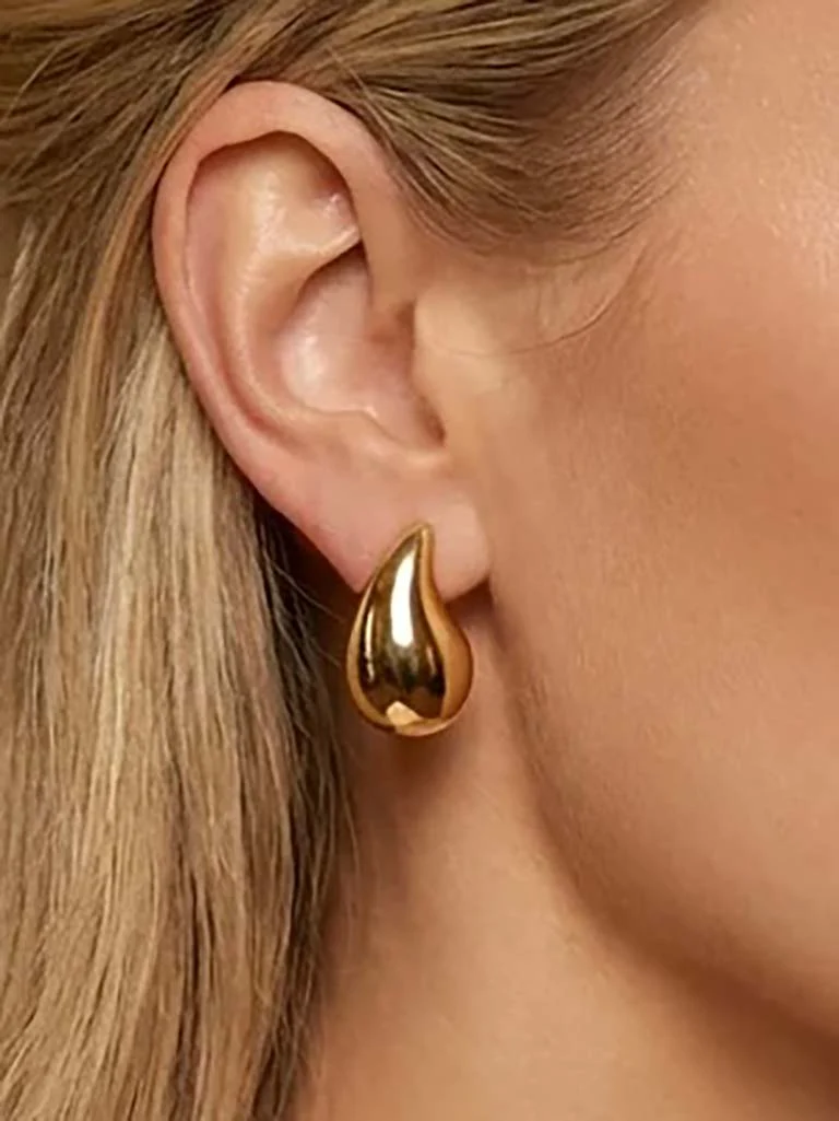 Envy Small Teardrop Earrings - Gold - Image 2