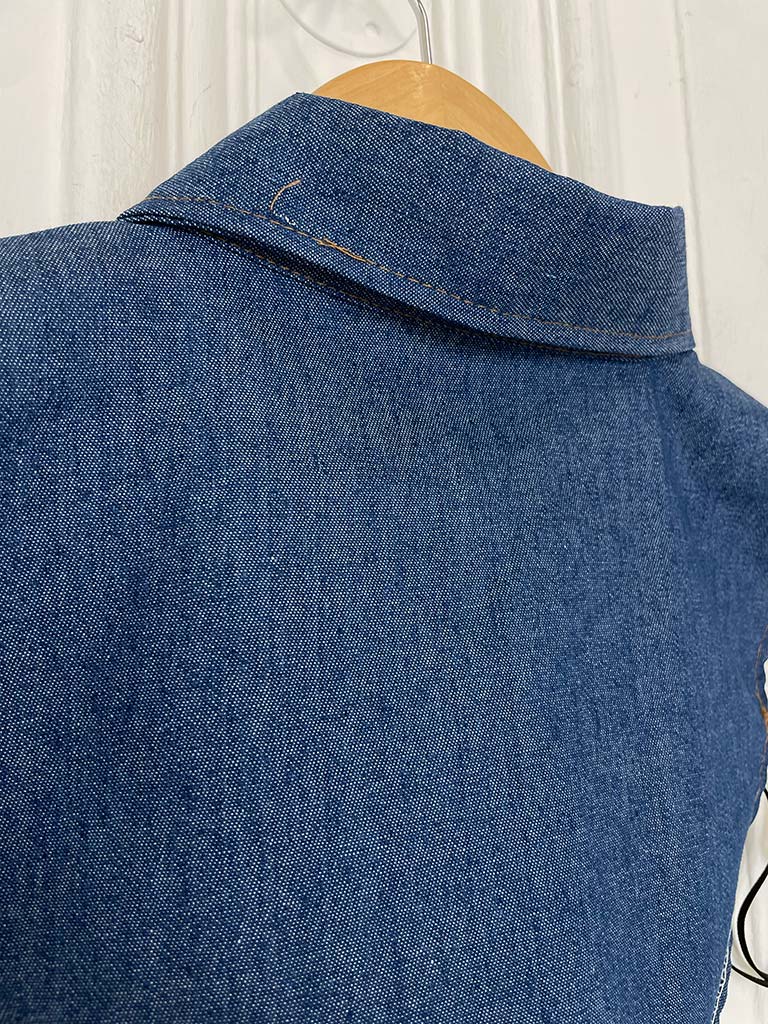 False Shirt Collar - Denim - Image 3