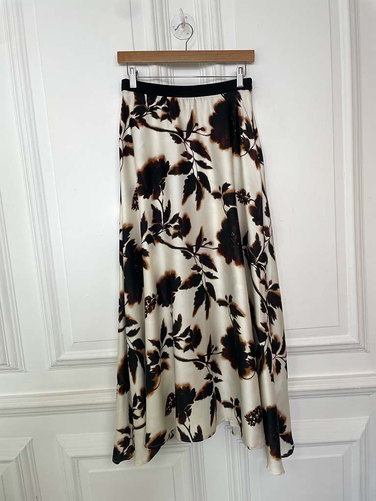 Floral Bloom Skirt - Coffee & Cream - Image 2