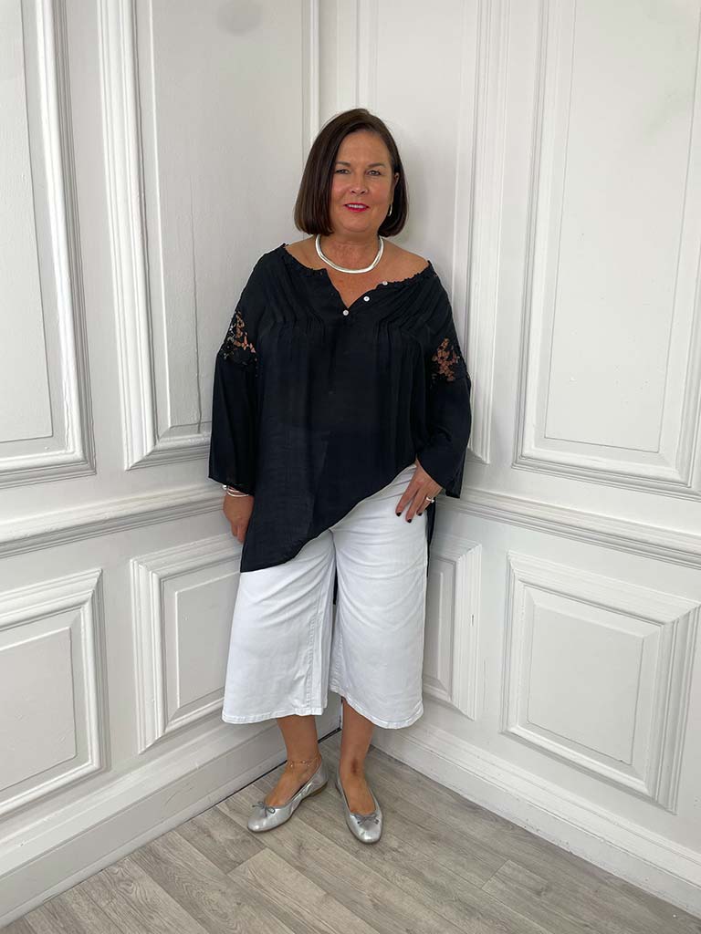 Garden Lace Tunic - Black - Image 2