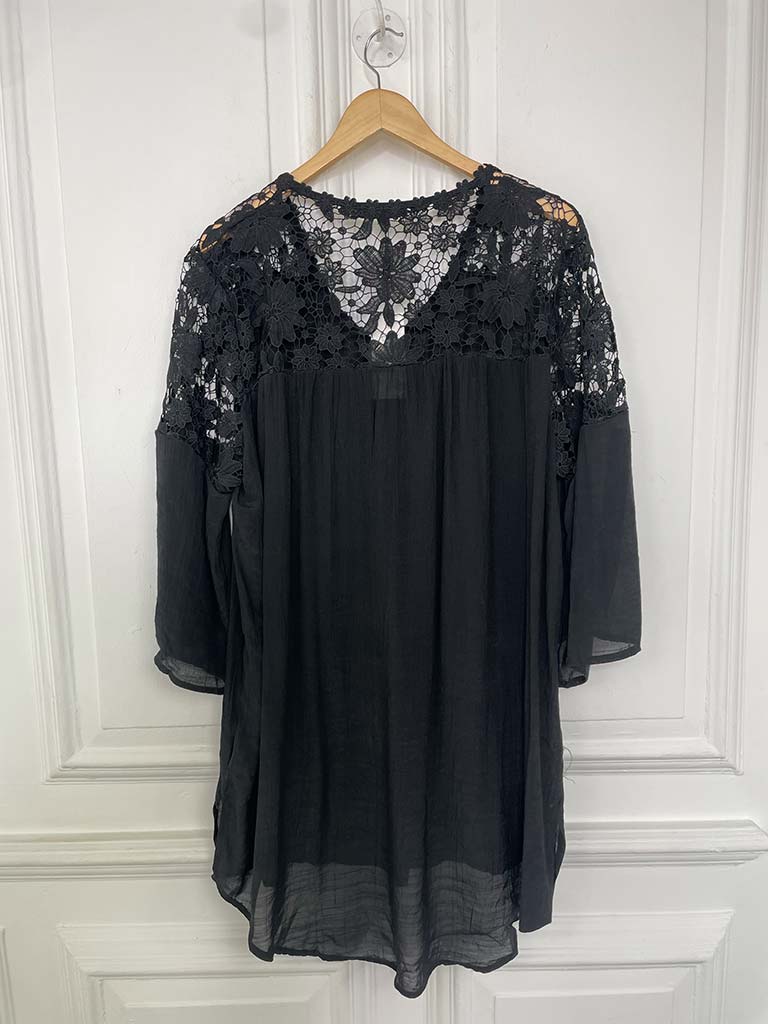 Garden Lace Tunic - Black - Image 5
