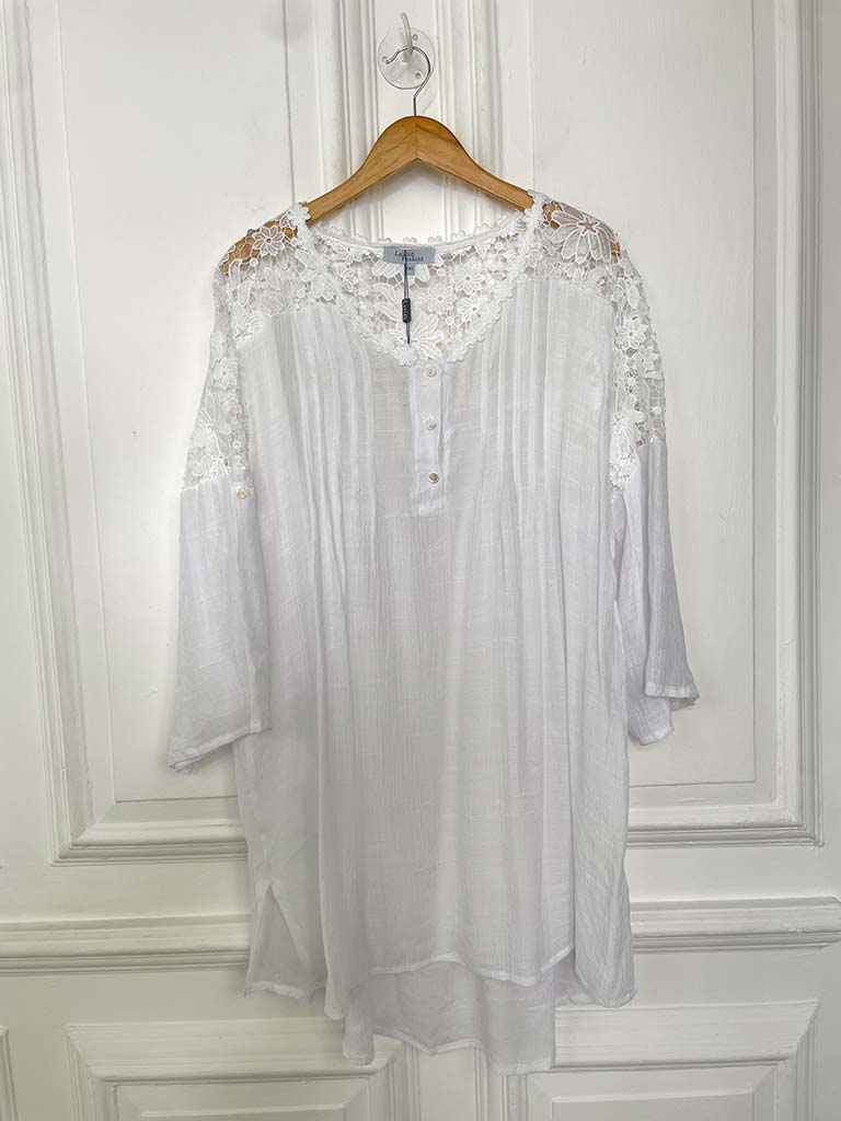 Garden Lace Tunic - White - Image 2