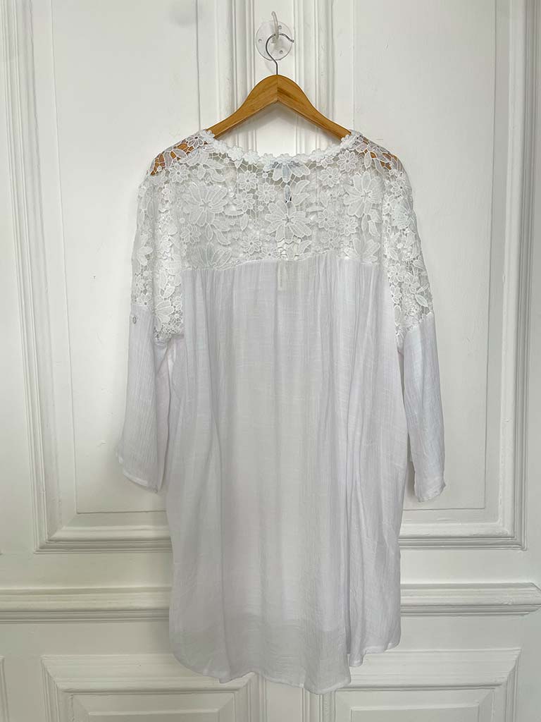 Garden Lace Tunic - White - Image 5