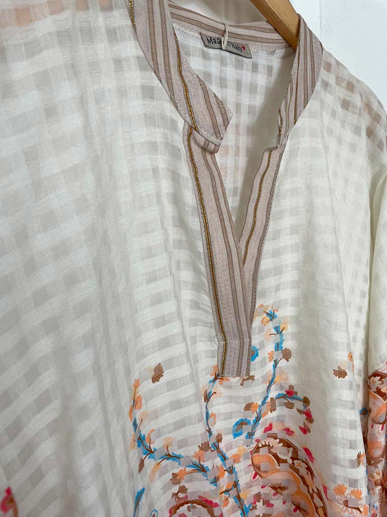 Gingham Paisley Flower Blouse - Image 6
