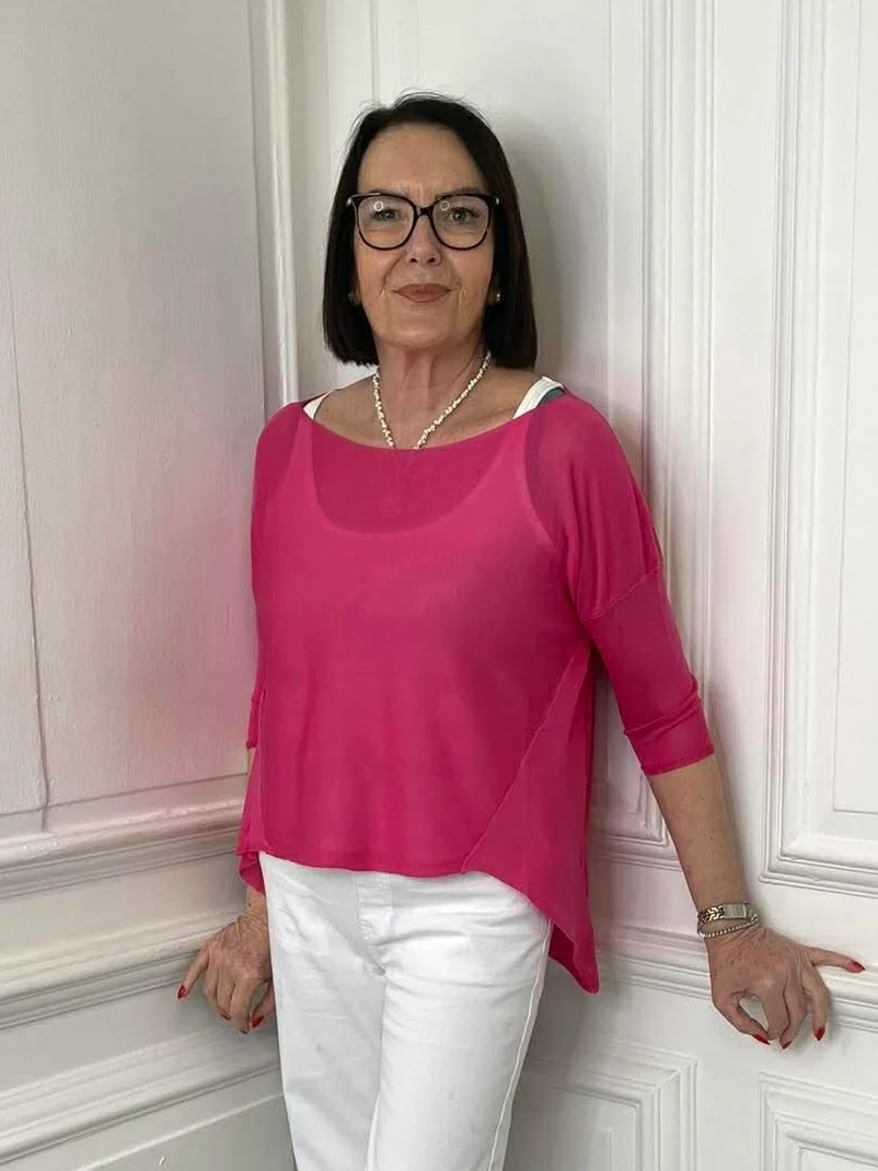 Italian Fine Knit - Hot Pink