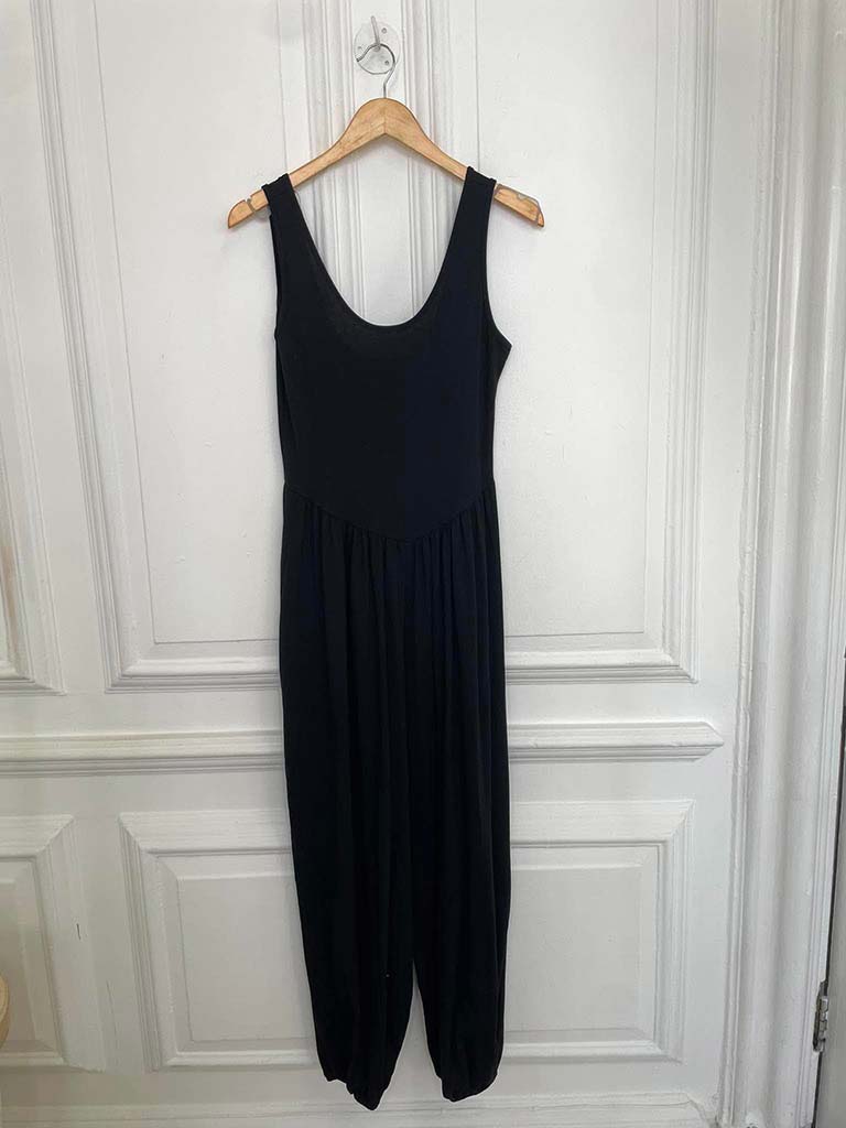 Jersey Balloon Jumpsuit - Black - Image 6