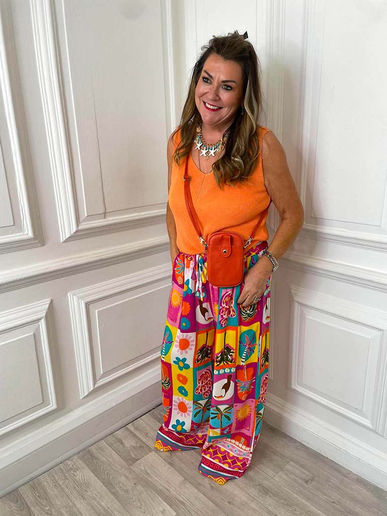 Kitsch Patterned Palazzos - Rio Patchwork - Image 2