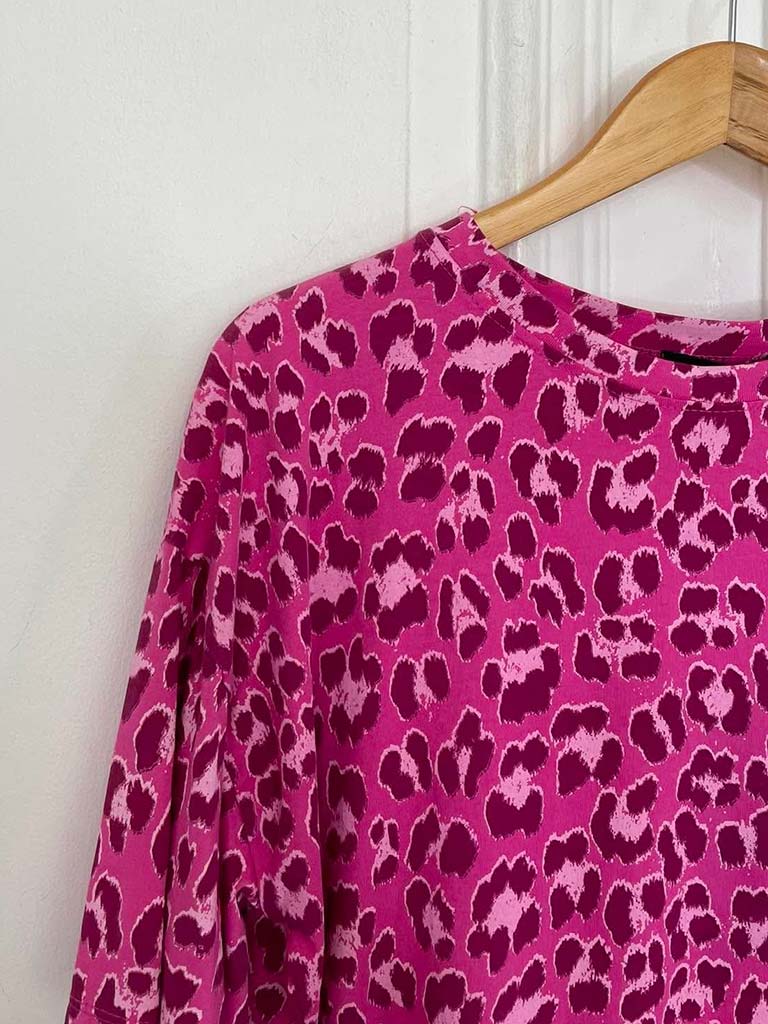 Leopard Print Tee - Hot Pink - Image 3