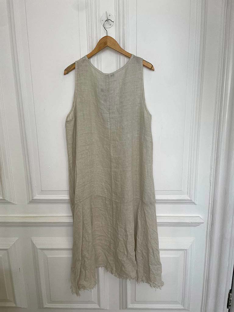 Linen Dip Back Tunic - Parchment - Image 3