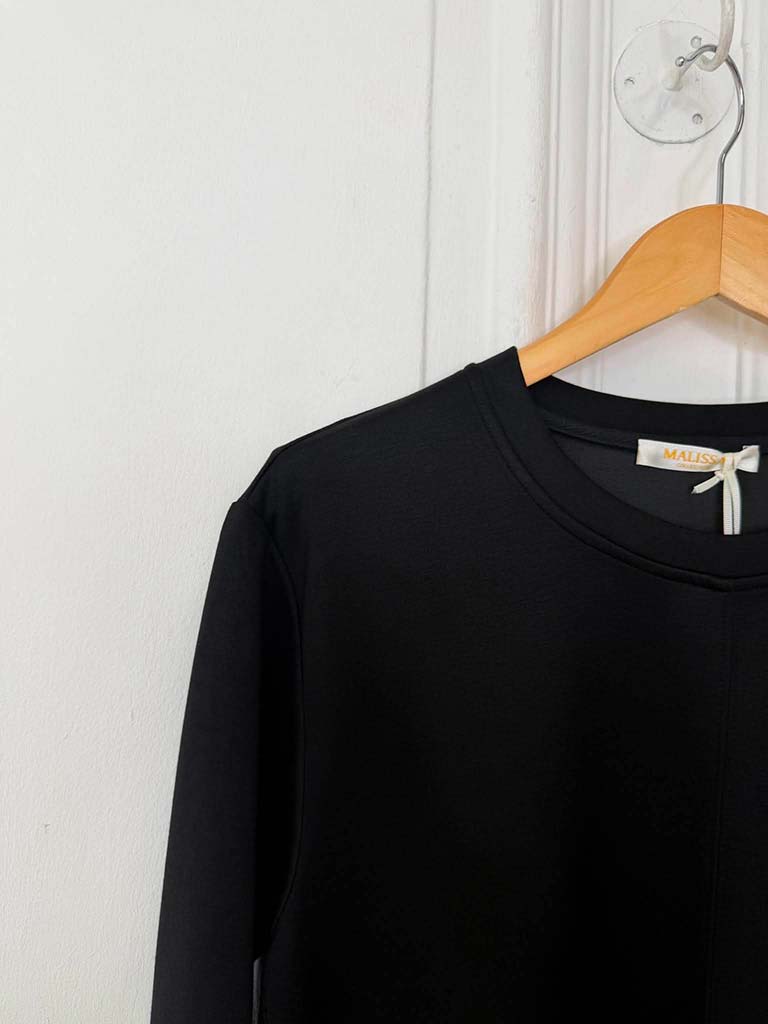 Malissa J Curved Waist Pocket Dress - Black - Image 3