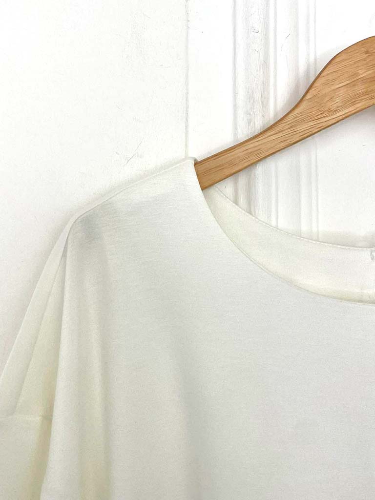 Malissa J Lace Trim Top - Warm White - Image 4