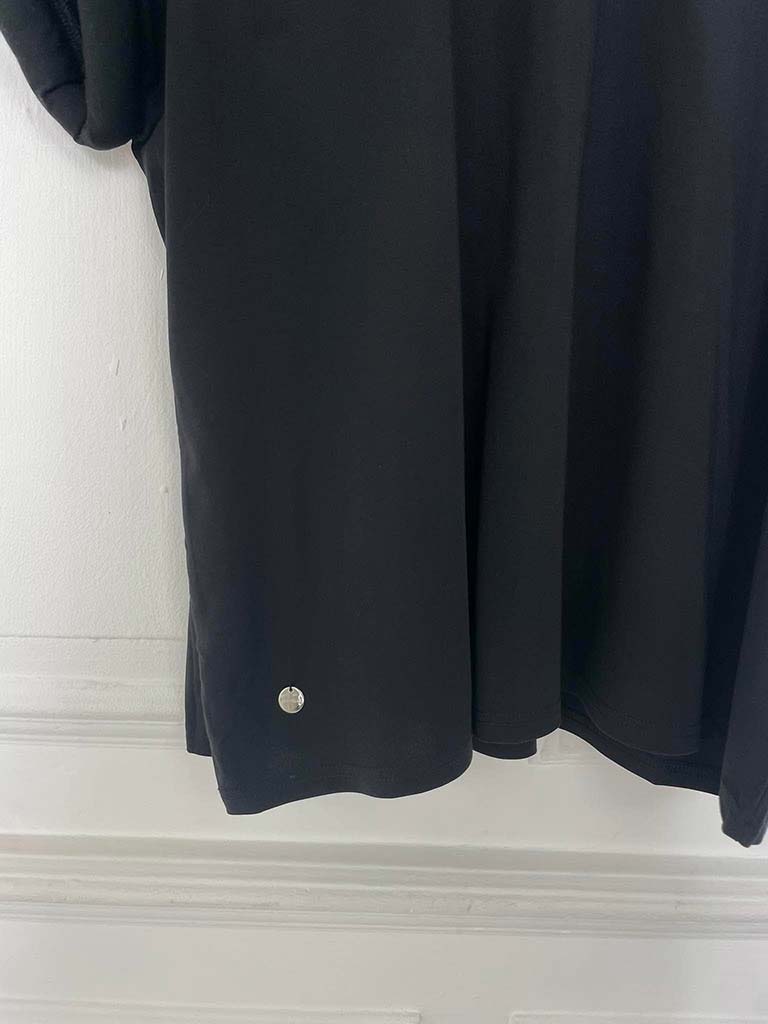 Malissa J Padded Sleeve Tee - Black - Image 5