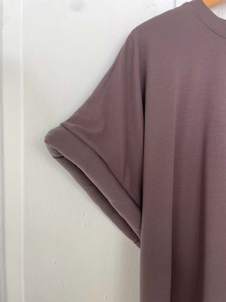 Malissa J Padded Sleeve Tee - Mushroom - Image 6
