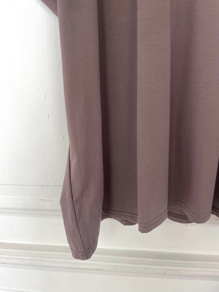 Malissa J Padded Sleeve Tee - Mushroom - Image 7