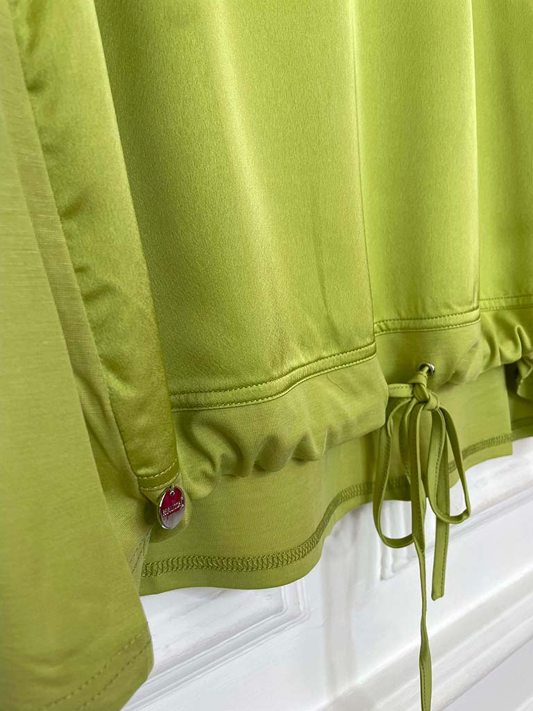 Malissa J Silk Feel Drawstring Vest - Lime - Image 4