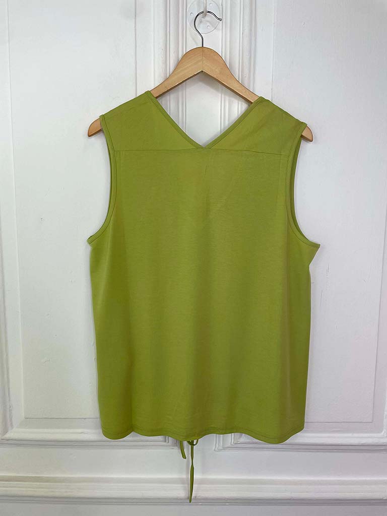 Malissa J Silk Feel Drawstring Vest - Lime - Image 5