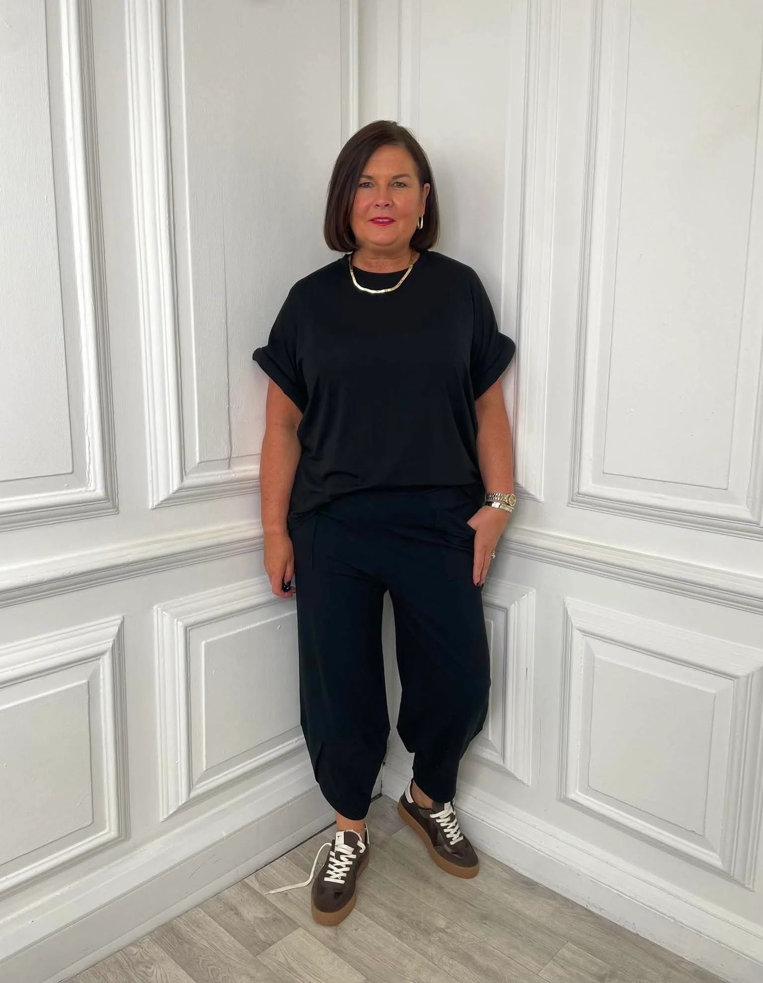 Malissa J Tulip Hem Trousers - Black