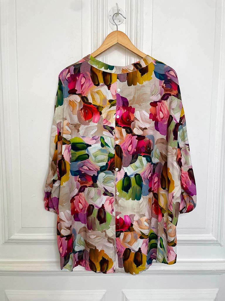 Paint Stroke Floral Blouse - Image 7