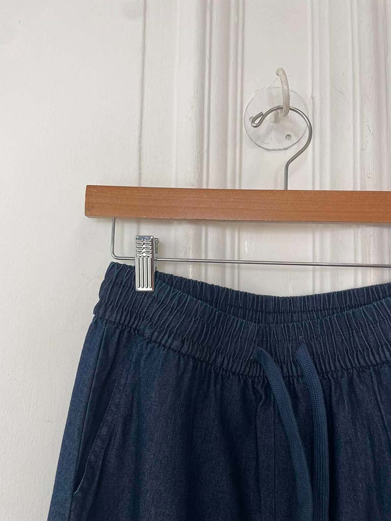 Raw Edge Denim Style Trousers - Image 2