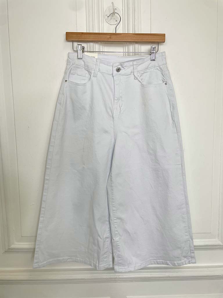 Redberry Denim Culottes - White - Image 3