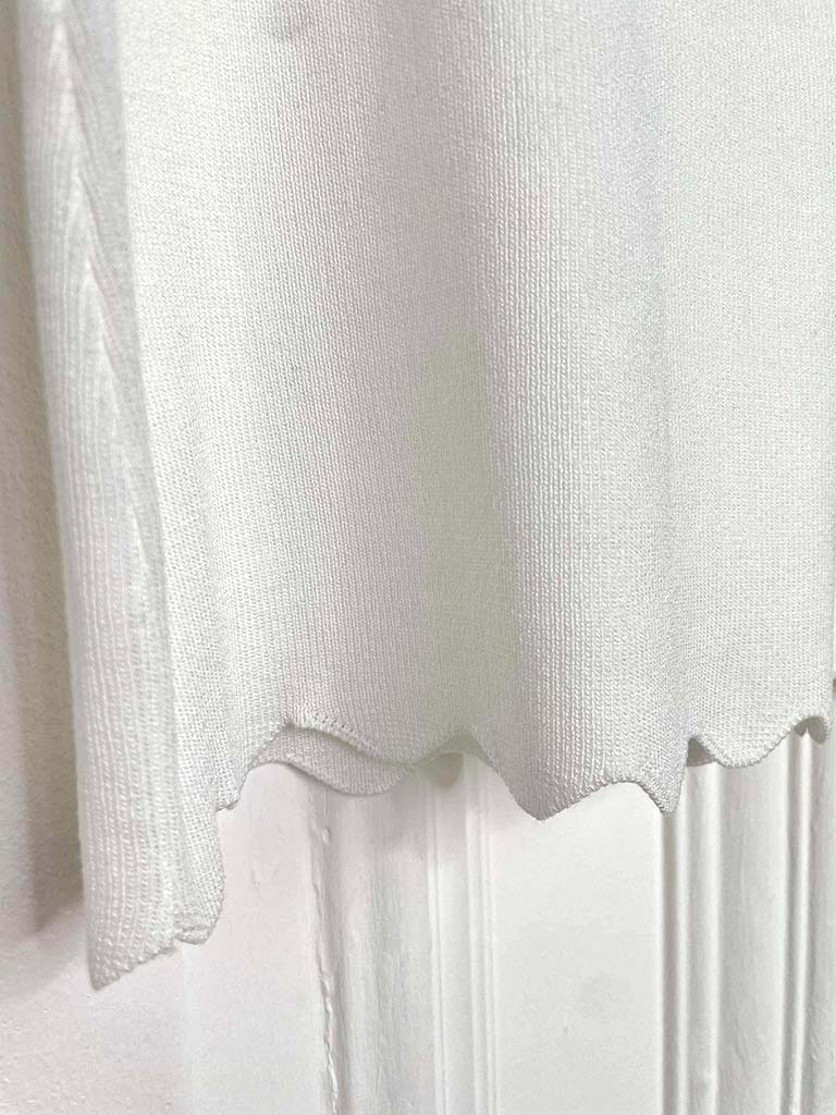 Scalloped Edge Vest - White - Image 5