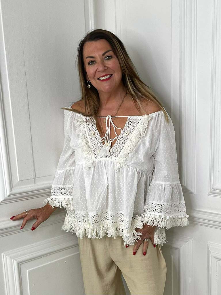 Seashell Boho Tassel Top - Image 3