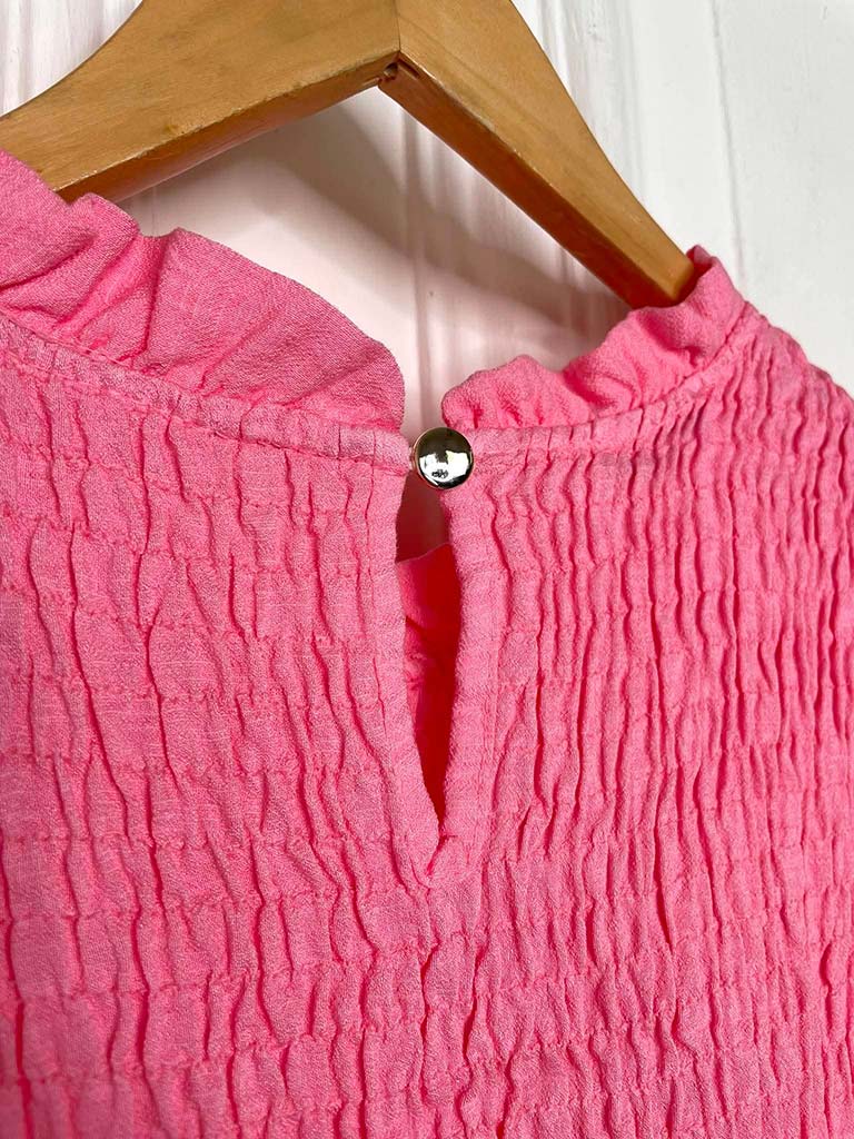 Shirred Frill Top - Sugar - Image 5