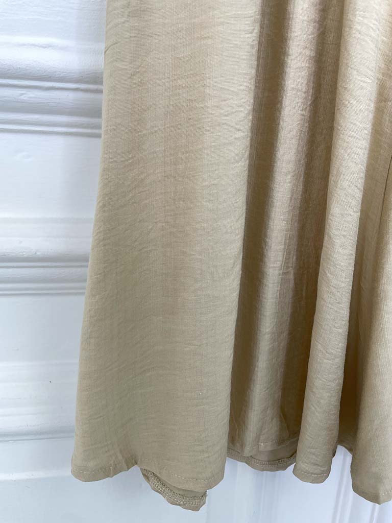 Shirred Wide Leg Trousers - Sand - Image 5