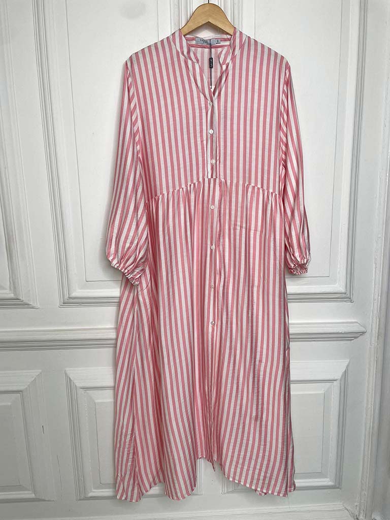 Striped Maxi Dress - Flamingo - Image 3