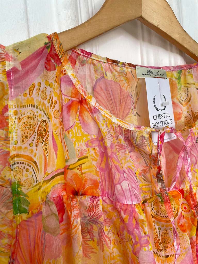 Summertime Blooms Layered Top - Peach - Image 6