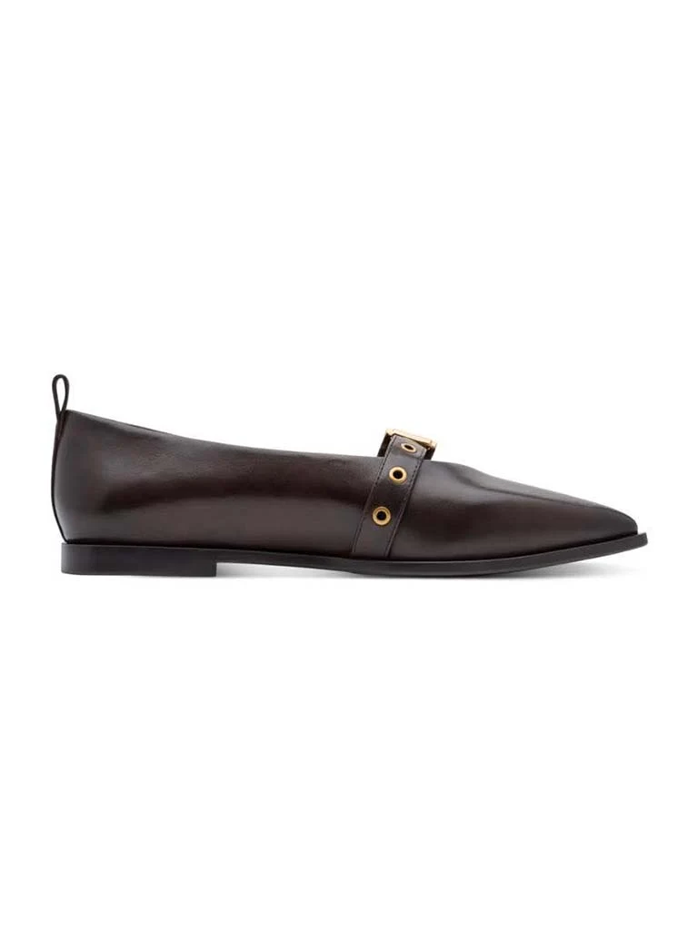 Tamaris Leather Pointed Flat - Mahogany - Image 4